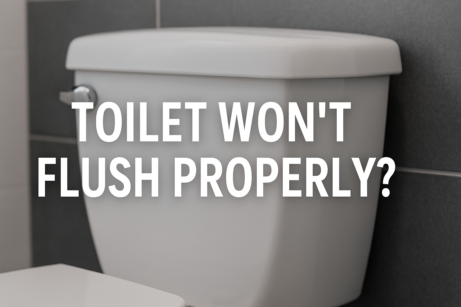 Toilet Won’t Flush Properly? 5 Common Reasons